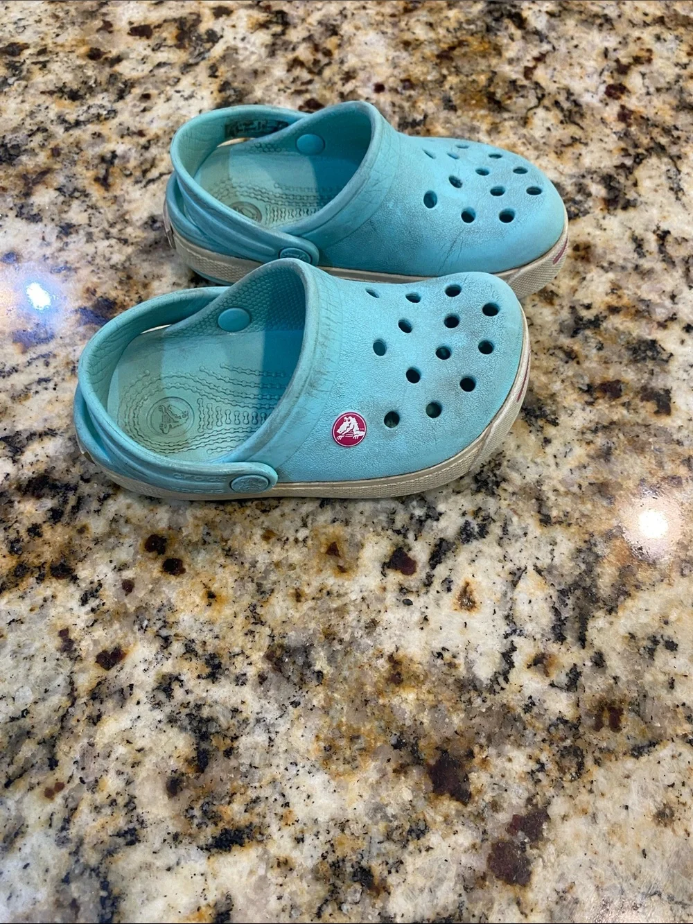 CROCS Kids Slip-On Clog in Light Aqua Blue